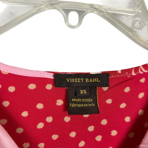 Anthropologie Vineet Bahl Pink Boho Flutter Sleeve V Neck Top XS - Picture 5 of 6